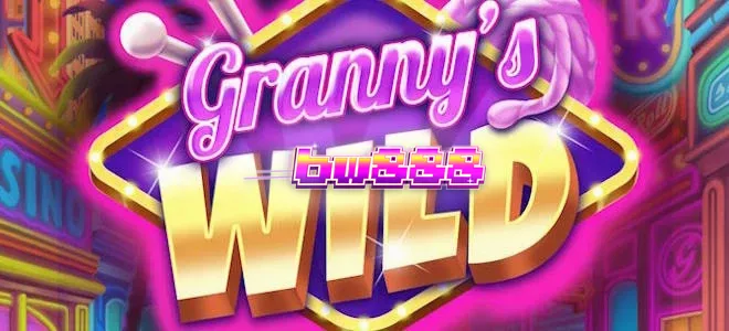 Karakter Granny dalam permainan slot Granny's Wild yang penuh warna